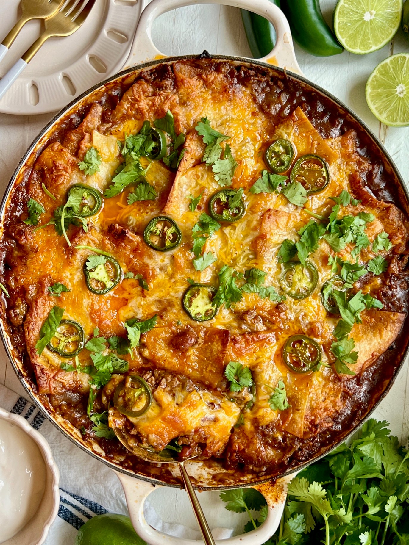 Easy Weekday Skillet Beef Enchiladas