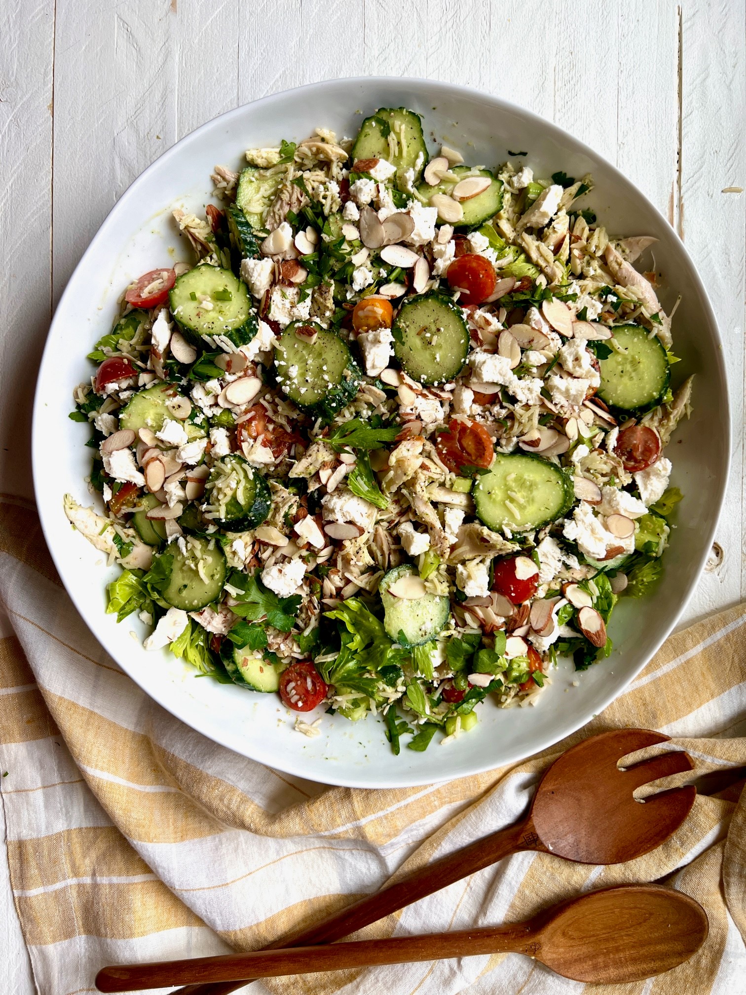 Herbed Chicken & Rice Salad with a Lemon Honey Mustard Dressing