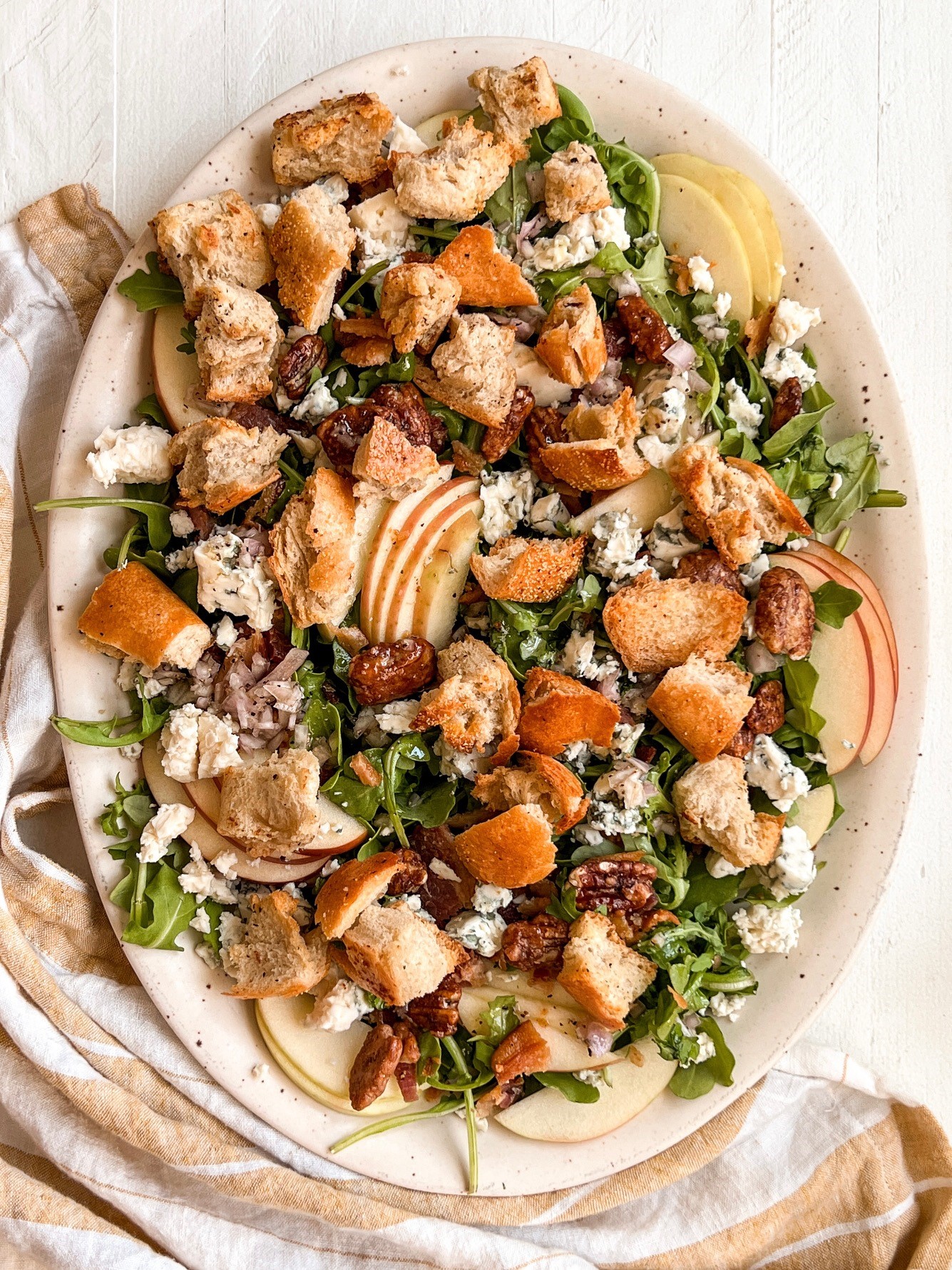 Arugula Salad with Bacony Croutons