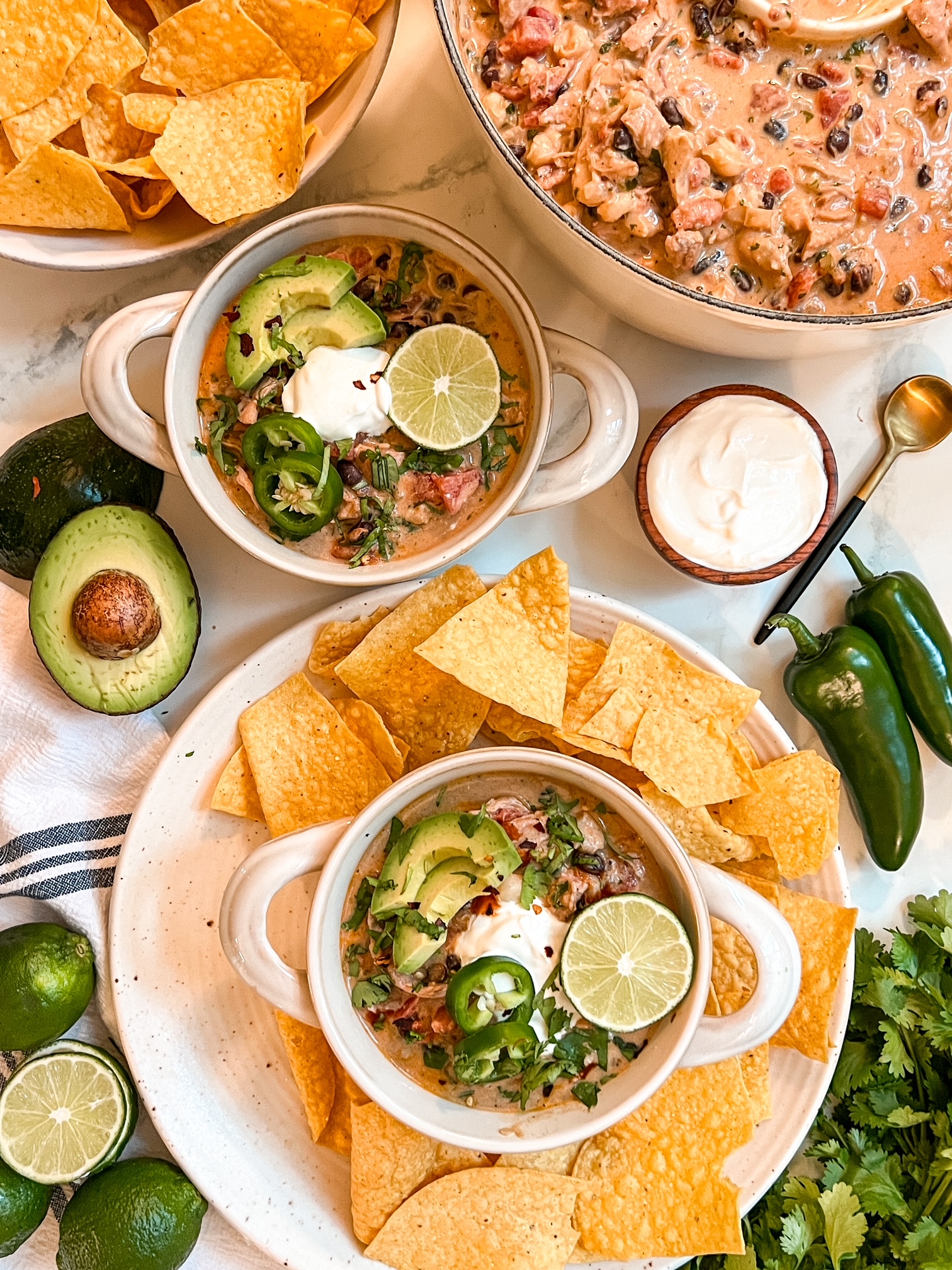 Spicy White Chicken Taco Soup