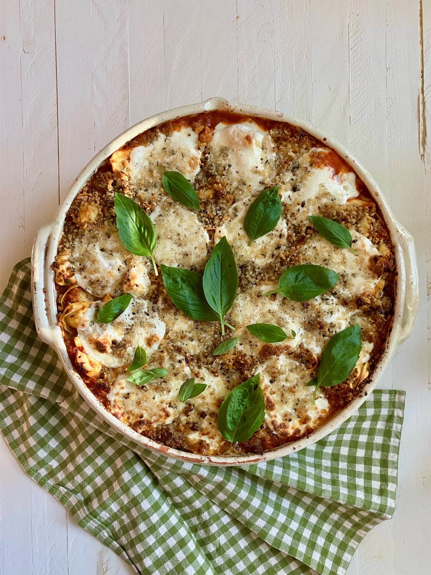 Chicken Parmesan Tortellini Bake