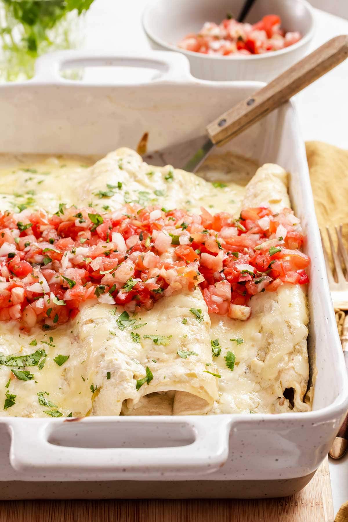 White Chicken Enchiladas 4