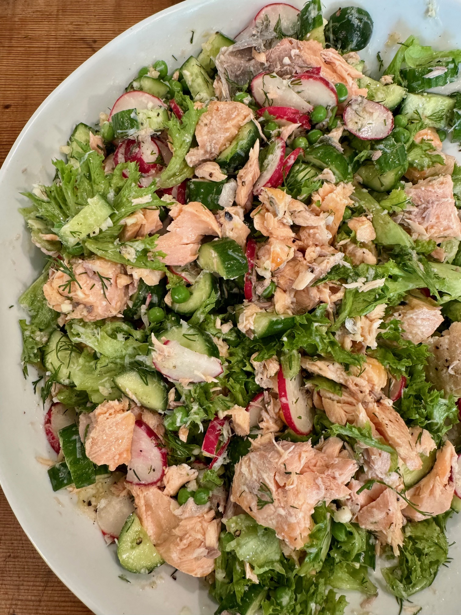 Spring Salmon Salad with Peas & Radishes Spring Salmon Salad with Peas & Radishes