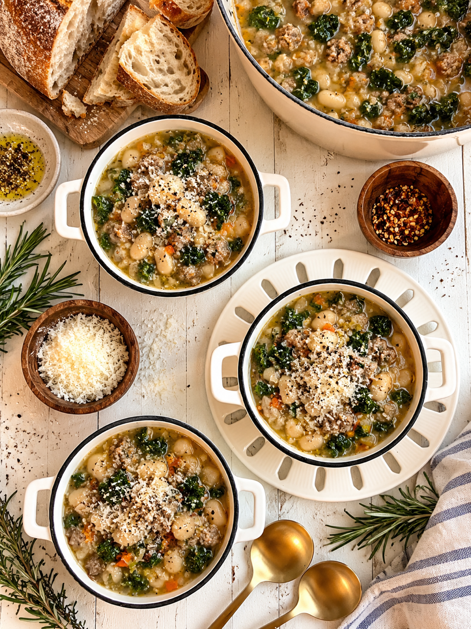 White Bean, Sausage & Kale Soup